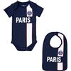 PSG Body + Bavaglino per bambini, maglia Fly Emirates, collezione ufficiale Paris Saint Germain, 18 mesi