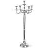 Gräfenstayn Candelabro portacandele 1, 3 o 5 Bracci - Varie Misure - candelabro Color Argento, Nero, Bianco od Oro (XL, Argento)