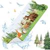 SHUCHING Tappetino Vasca Antiscivolo Bambini Animali Foresta, Tappeto Doccia Antiscivolo Bambini 100x40cm, Tappetino Bagno Resistente alla Muffa e Lavabile in Lavatrice