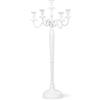 Gräfenstayn Candelabro portacandele 1, 3 o 5 Bracci - Varie Misure - candelabro Color Argento, Nero, Bianco od Oro (XL, Bianco)