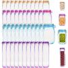 bssmmai Mason Jar - 40 sacchetti per alimenti, con chiusura lampo, con fondo in piedi, riutilizzabile, per verdure, latte, carne