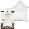 SoNiT home decor SONIT- Federe Cuscino Letto Matrimoniale con Volant - Coppia Copricuscino Letto Bianco - Copricuscino 50x80 in Cotone Traspirante Facile da Pulire