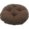 Levoberg - Federa per Sgabello, Rotonda, Elasticizzata, in Lino, in Memory Foam, Spessore 7 cm, con Cuscino Rotondo, Panno, Hell Kaffee, 35cm
