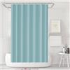 LUKDUNG Tenda da bagno, 180 x 180 cm, antimuffa, in plastica, impermeabile, lavabile, in PEVA Shower Curtain con 12 anelli per tenda da doccia, blu mare