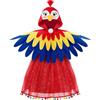 ReliBeauty Vestito Costume Pappagallo Bambina Halloween Carnevale,150