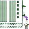 YIMINI 20 Pezzi Supporto per piante, Bastoncini per Orchidee, Tutori per Piante, Viene Fornito con Moschettoni, Tubi di Srolunga, per Piante Orchidee Pomodori (20pcs, 30cm)