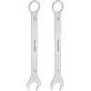 QUARKZMAN 2pz Chiave Combinata Sottile Metrica 27mm Torx Terminata a Scatola con Offset di 15 Gradi Estremità Aperta in Acciaio Inossidabile, Tono Argento