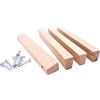JOWE Maniglie per mobili in legno con viti - 4 listelli in rovere naturale | Forma: trapezio, distanza tra i fori 160 mm