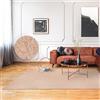 Paco Home Tappeto Salotto Moderno Soggiorno Pelo Corto Monocolore Tappeto Morbido Lavabile In Lavatrice, Dimensione:80x150 cm, Colore:Beige