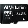 Verbatim Memoria MicroSD 64 Gb Class 10 con Adattatore SD - 44084