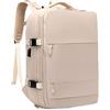 FANDARE Unisex Zaino Casual Zaino pc 15.6 pollici con porta di ricarica USB zainetto con chiusura a 180° Borsa da Cabina per Voli Zaino Lavoro viaggio Ufficio Zaini Scuola Università Albicocca
