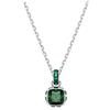 Swarovski Pendente Birthstone, Taglio squadrato, Maggio, Verde, Placcato rodio