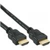 InLine cavo HDMI, HDMI-High Speed con Ethernet, maschio/maschio, nero/oro, 0,5m