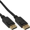 InLine cavo DisplayPort, nero, contatti dorati, 3m