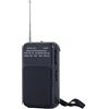 ReachMall Piccole radio portatili AM FM, radio tascabile con ampia gamma di frequenze, radio a transistor a batteria con jack per cuffie per altoparlanti (nero)