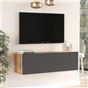 LBSIGN Mobile TV Sospeso 100 Cm 1 Anta Frontale Legno E Antracite Roy