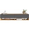 LBSIGN Mobile Tv Sospeso 140x32x30 Effetto Legno Rovere E Antracite Evolution