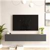 LBSIGN Mobile Tv Sospeso 180x32x30 Effetto Legno Rovere e Antracite Future