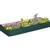 Outsunny Letto per Orto Rialzato in Metallo da Esterno, Portapiante da Giardino per Fiori ed Erbe Aromatiche, Verde|Aosom