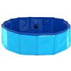 FERRIBIELLA Piscina per Cani Small - Pieghevole e Resistente - 80x20x20 cm