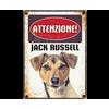 LEO PET Targhetta Decorativa Razza Jack Russell Terrier in Metallo - 15x21 cm