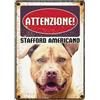 LEO PET Targhetta Decorativa Razza American Staffordshire Terrier - 15x21 cm