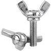 Walfront 5Pz M6 DIN316 Bulloni in Acciaio a Vite a Farfalla Set di Assortimento in Acciaio Inox 304, Filettatura Completa, Finitura Semplice (M6*16mm)