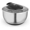 TOWER GF847071 Good Food in collaborazione con Tower Centrifuga per insalata con cestello rimovibile, cordino facile da tirare, pulsante di arresto e base antiscivolo, 5 litri, acciaio inossidabile, argento
