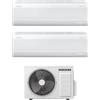 Samsung Climatizzatore Dual split 7000+7000 btu Inverter Condizionatore con Pompa di Calore Gas R32 WIFI Classe A+++/A++ (Unità Interna + Unità Esterna) - AR70F07CAAWNEU + AR70F07CAAWNEU + AJ040TXJ2KG Windfree Elite S2