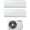 Samsung Climatizzatore Dual split 9000+18000 btu Inverter Condizionatore con Pompa di Calore Gas R32 WIFI Classe A+++/A++ (Unità Interna + Unità Esterna) - AR70F09C1AWNEU + AR70F18C1AWNEU + AJ050TXJ2KG Windfree Avant S2