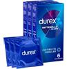 Durex Settebello Jeans Preservativi Extra Lubrificati con Lubrificante a Base Siliconica Forma Easy-On con Serbatoio Trasparenti in Lattice di Gomma Naturale - 18 Profilattici