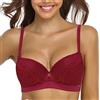 SHEKINI Reggiseno Donna a Triangolo in Pizzo Pois Push up Reggiseno Senza Ferretto Senza Imbottito Bralette Spalline Regolabili Non Removibile