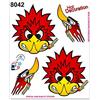4R Quattroerre.it Adesivi Sticker Picchio Frontale, 14 x 16 cm