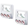ROSI Multipresa parete EMILIA SMART, Bianco, 3 prese schuko biv., 2 pz