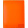 HERMA 19637 Cartella portadocumenti A4 in plastica trasparente arancione fluo con etichetta per etichettatura, tasca antiscivolo e linguetta in metallo, robusta cartella in plastica per scuola e