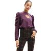 Desigual Camicia a Maniche Lunghe T-Shirt, Colore: Rosso, M Donna