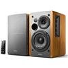 Edifier R1280DB Diffusori da Scaffale Azionati Via Bluetooth - Ingresso Ottico - Monitor da Studio Wireless - Casse Nearfield da 4 Pollici - 42w RMS - Venature del Legno