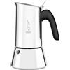 Bialetti Macchina Caffè Caffettiera Moka 4 Tazze colore Inox - 0001683/NW Venus Induction