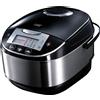 Russell Hobbs Multicooker Pentola elettrica 11 Programmi di Cottura Capacità 5 Litri Potenza 900 Watt con Timer e Display LED colore Nero / Inox - COOK@HOME - 21850-56