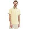 TOM TAILOR 1040823 Polo Basic piqué con Logo Stampato, 34585-Giallo Chiaro, M Uomo
