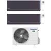 Panasonic Climatizzatore Dual Split Etherea Dark 9+12 con CU-2Z35TBE Inverter R-32 Wi-Fi Classe A++ ,