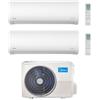 Midea Climatizzatore Dual Split serie Xtreme Pro 12+18 con M4O-36FN8-Q Inverter R 32 Wi-Fi Classe A++ ,