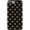 Preppy & Pretty Chic Girl Preppy Estetico Boho Vintage a Pois Nero e Marrone Chiaro Custodia per iPhone 7 Plus/8 Plus