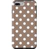 Preppy & Pretty Chic Girl Preppy Estetico Boho Vintage A Pois Grande Marrone E Bianco Custodia per iPhone 7 Plus/8 Plus