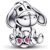 PANDORA Disney Ciondolo con Eyore in argento 9 con smalto rosa e nero