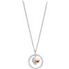 Engelsrufer Collana con ali di cuore bicolore da donna, in argento Sterling 925, con zirconi, chiusura a moschettone, lunghezza: 42 + 4 + 4 cm, 50 cm, Argento sterling, Zirconia cubica