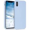 kwmobile Custodia Compatibile con Apple iPhone X Cover - Back Case per Smartphone in Silicone TPU - Protezione Gommata - blu chiaro matt
