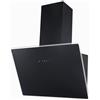 Respekta Cappa aspirante senza testa/cappa inclinata 60 cm/paralume in vetro con telaio in metallo nero/funzione di scarico e ricircolo / CH112060S / A++ / 39-59 dB