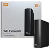 Western Digital WD Elements Desktop 18TB Hard Disk Esterno 3.5" USB3.0 Backup PC