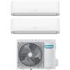 Hisense Climatizzatore Dual Split Inverter 12000+18000 Btu Condizionatore con Pompa di Calore Classe A++/A+ Gas R32 (Unità Interna + Unità Esterna) - CF35MR04G/CF50BS04G+3AMW52U4RJC Hi-Comfort